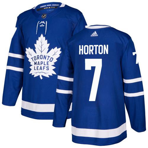 Adidas Men Toronto Maple Leafs 7 Tim Horton Blue Home Authentic Stitched NHL Jersey